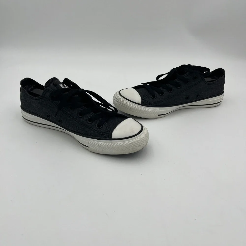 Converse Chuck Taylor All Star Low Top Mens 5.5 Womens 7.5 Black Chambray Shoes